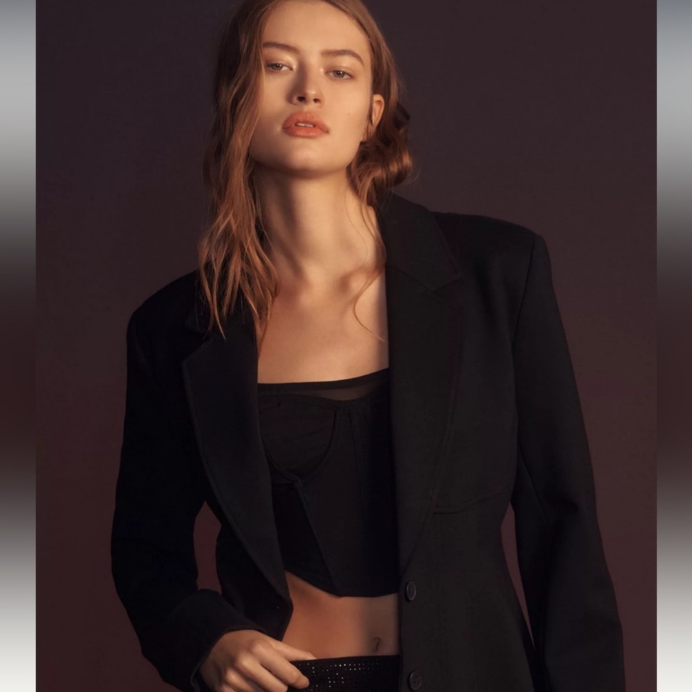 Anthropologie Corset Seamed Blazer size 6